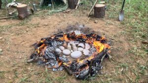 Traditional-pottery-burning-earthenware-in-the-field
